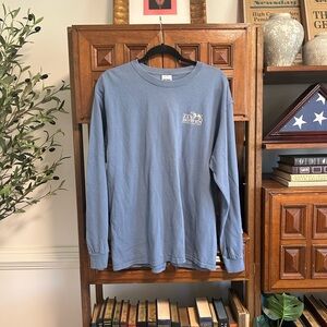 Gildan Classic Blue Long Quail Hunt Sleeve Tee